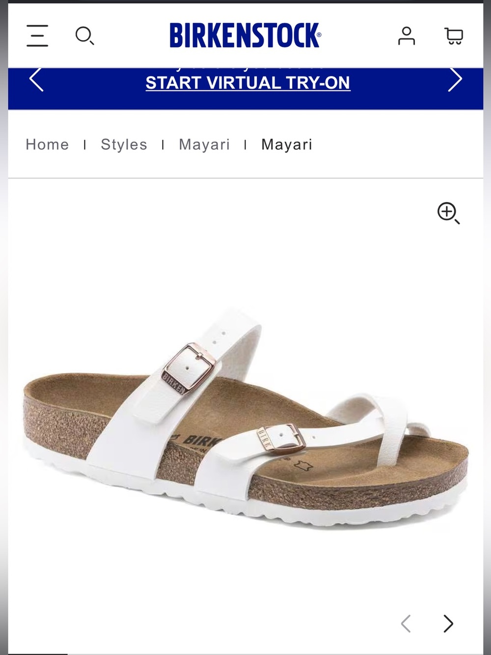 Birkenstock Mayari White Size 38
